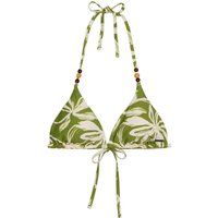 Triangel-Bikini-Top mit abstraktem Blumenmuster
