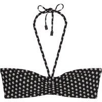 Bandeau-Bikinitop mit Nackenband und Geo-Print