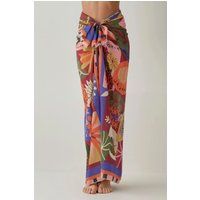 Farbenfroher Strand-Sarong mit Tropenprint