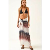 Langer bedruckter Ombré-Strandsarong