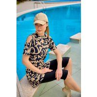 Modest-Badeanzug-Set mit Graffiti-Print