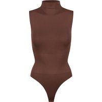 Ärmelloser Formgebender Rollkragen-Bodysuit