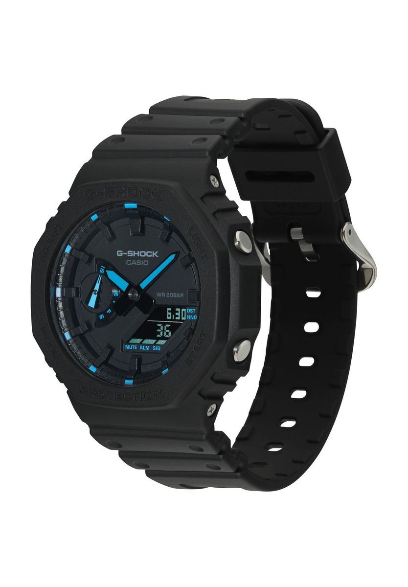 Schwarze Multifunktions Digital-Analog-Uhr