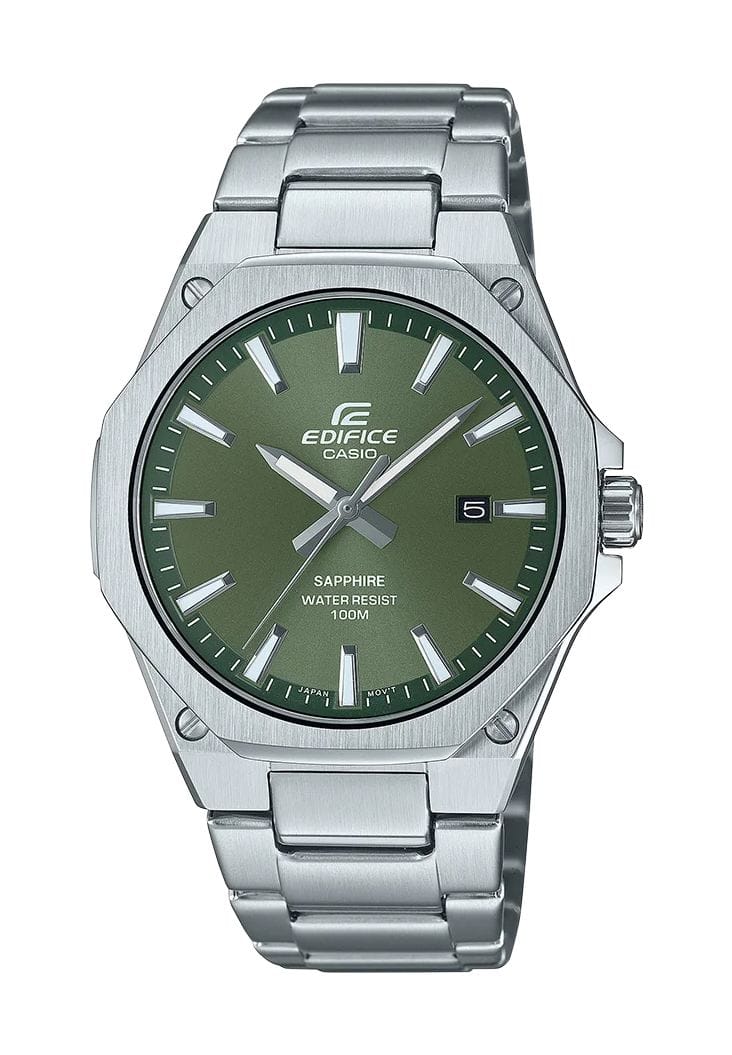 Edifice Grün Zifferblatt Edelstahluhr