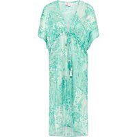 Fließender Kaftan mit Paisley-Muster und Quasten