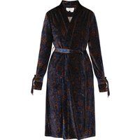 Retro-Kimono aus Samt mit Paisleymuster