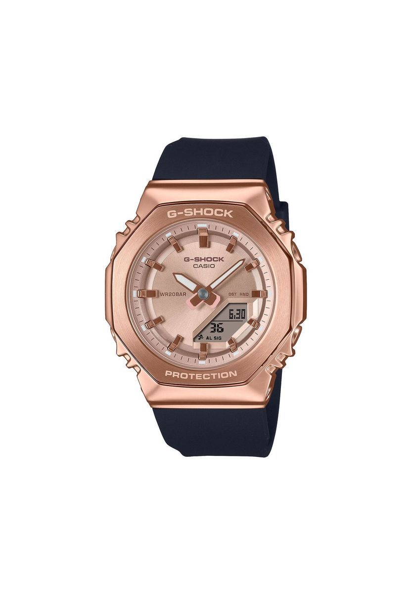 Roségoldfarbene digitale Armbanduhr