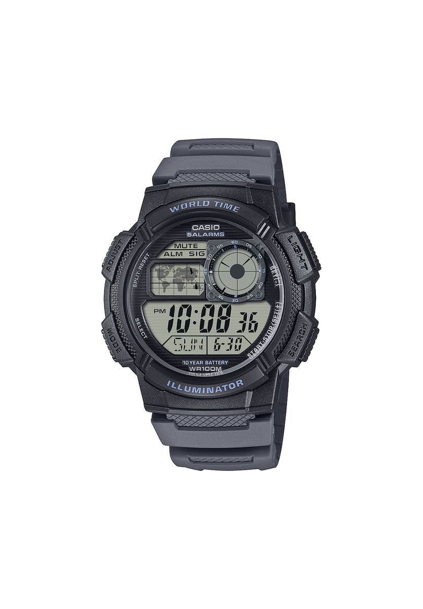 Herren Digitaluhr mit Weltzeitfunktion