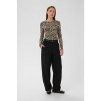 Langarmshirt mit Leopardenmuster Slim Fit