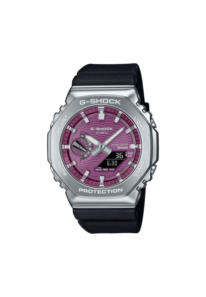 Aubergine Digital-Analog Kombination Uhr