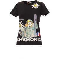 T-Shirt mit Skifahrerin-Grafikprint