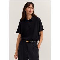 Polo-Shirt aus strukturierter Baumwollmischung