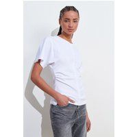 T-Shirt mit seitlicher Raffung