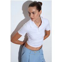 Kurzes Slim Fit Polo-Shirt