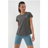 Einfarbiges Rundhals-Performance-T-Shirt