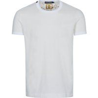 Baumwoll-Ringer-Shirt mit Logo-Detail