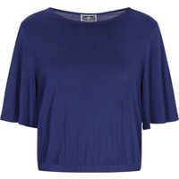 Fließendes Blouson-Top mit Flatterärmeln