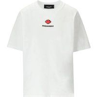 Baumwoll-T-Shirt mit Pixel-Blatt-Logo