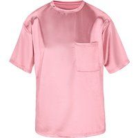 Locker geschnittenes glänzendes Taschen-T-Shirt