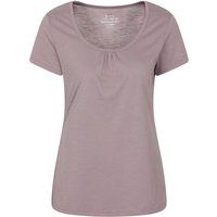 Sport-T-Shirt mit gerafftem Ausschnitt