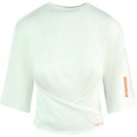 Crop-Shirt mit Wickelsaum