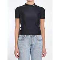 Rashguard-Top mit Logo-Stehkragen