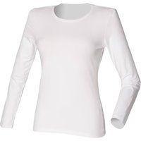 Schmal geschnittenes Baumwoll-Langarmshirt