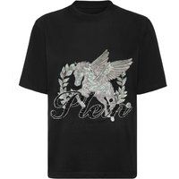 Besticktes Pegasus-Oberteil aus Baumwolljersey