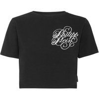 Kurzes Jersey-Top mit Logo-Stickerei
