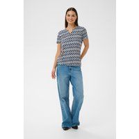 T-Shirt mit geometrischem Rautenmuster