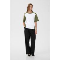 Zweifarbiges T-Shirt in Panel-Optik