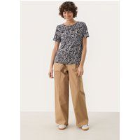 Lockerer T-Shirt mit Rosenmuster-Print