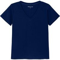 Essentielles Baumwoll-T-Shirt mit V-Ausschnitt