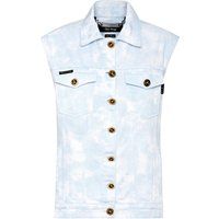 Oversize-Jeansweste in Stone-Wash-Optik
