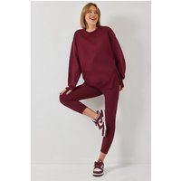 Strukturiertes Strick-Set mit Sweatshirt und Leggings