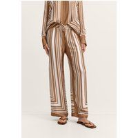 Viskosehose mit geometrischem Streifenmuster