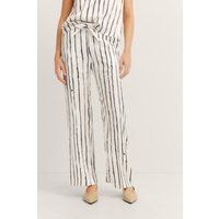 Elegante gestreifte Weitbeinhose