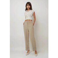 Maßgeschneiderte Karottenhose mit Umschlag