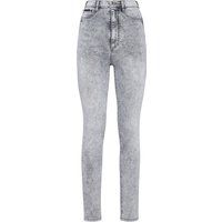 High-Waist Jeggings in Acid-Wash-Optik