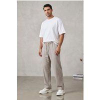 Lockere Hose mit Leinenanteil