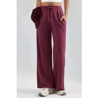 Fließende plissierte Palazzo-Strickhose