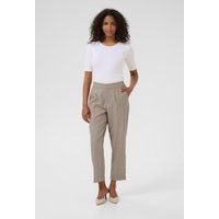 Melierte Ankle-Hose mit hohem Bund