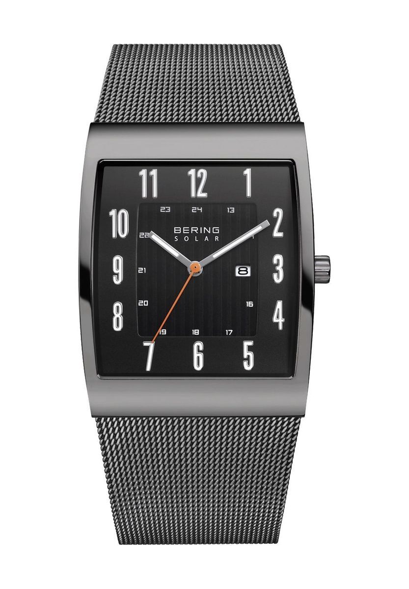 Solarbetriebene Herrenuhr mit Mesh-Armband