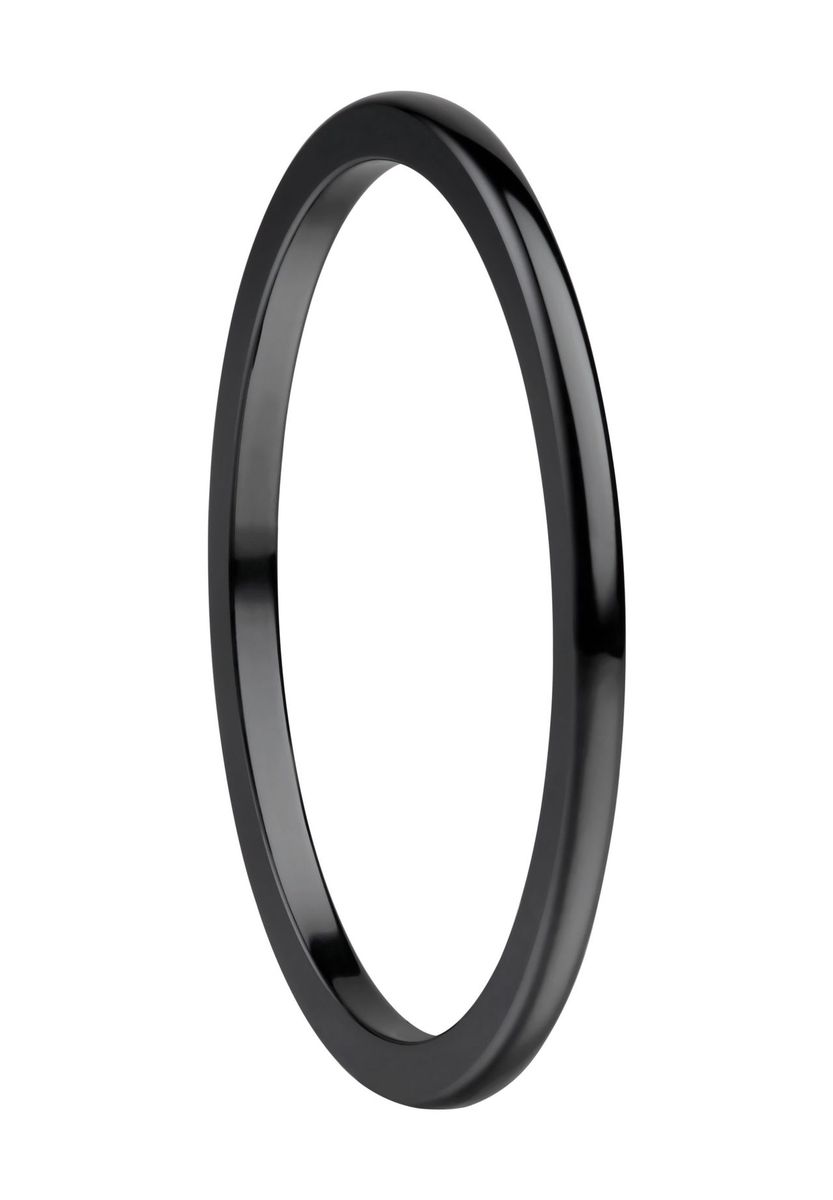 Eleganter schwarzer Keramik Bandring