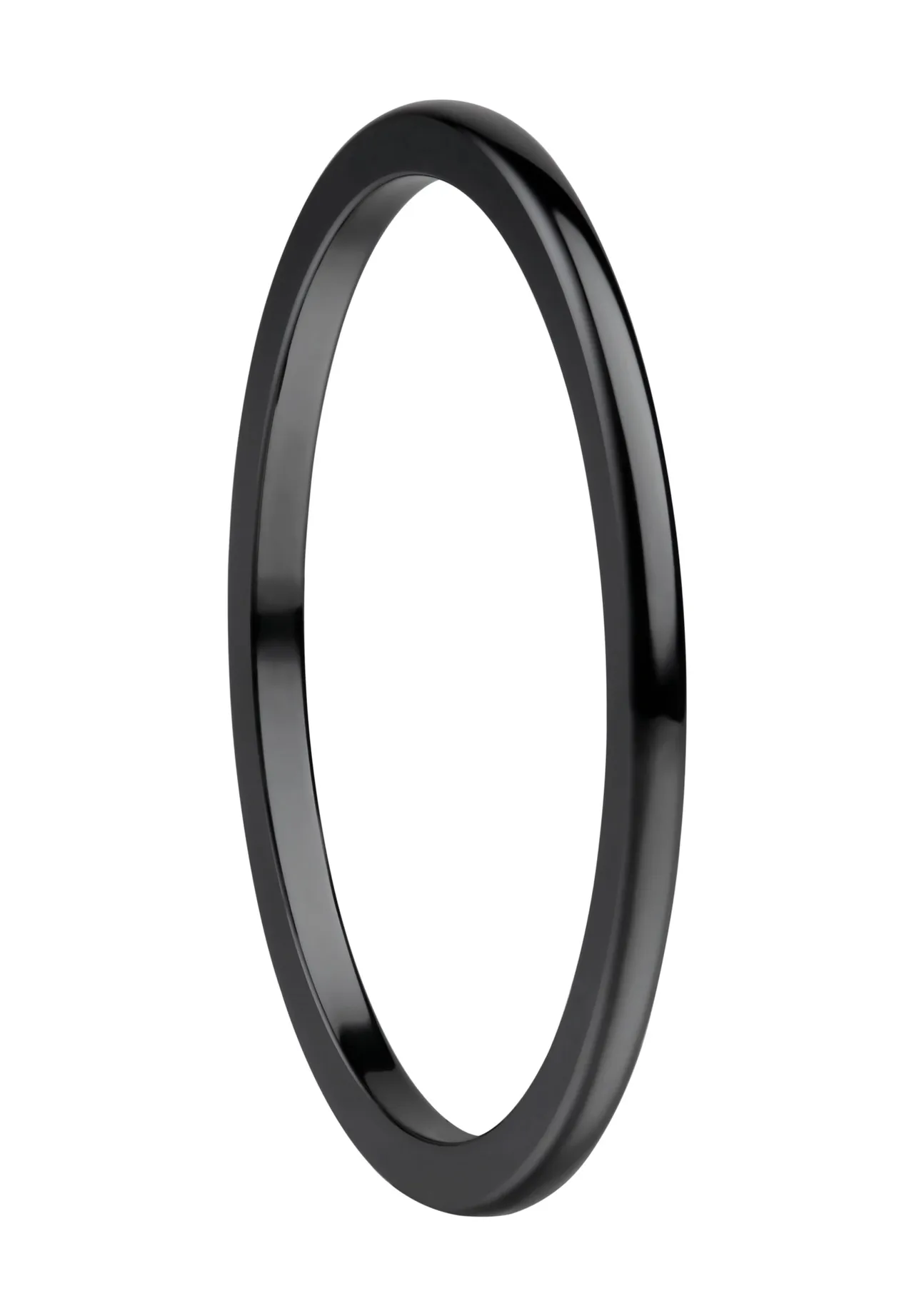 Eleganter schwarzer Keramik Bandring