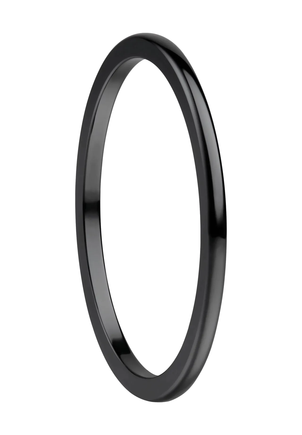 Eleganter schwarzer Keramik Bandring