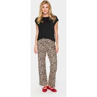 Ausgestellte Hose mit Leopardenmuster