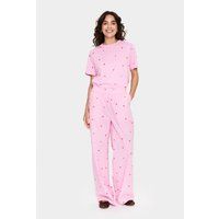 Lockere Baumwollhose mit Herz-Print