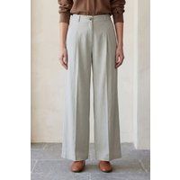 High Waist Weite Faltenhose