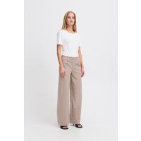 Weit geschnittene High-Waist Faltenhose